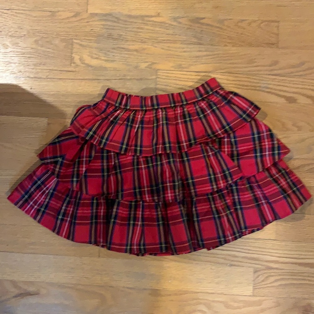 Red Tartan Girls Skirt
